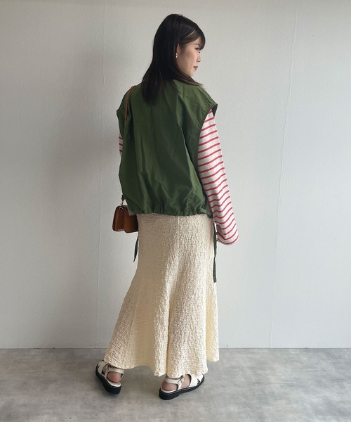 w closet（ダブルクローゼット）の「凸凹ジャガードマーメイドスカート（スカート・レディース・オフホワイト/ブルー/ブラック・FREE）」の9枚目の写真