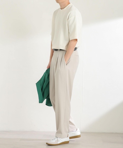 SENSE OF PLACE by URBAN RESEARCH（センスオブプレイスバイアーバンリサーチ）の「ツイルポンチTシャツ(5分袖)（Tシャツ/カットソー・メンズ・ホワイト/ブラック/カーキ・MEDIUM/LARGE）」の11枚目の写真