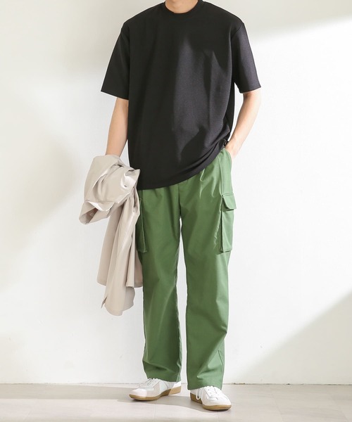 SENSE OF PLACE by URBAN RESEARCH（センスオブプレイスバイアーバンリサーチ）の「ツイルポンチTシャツ(5分袖)（Tシャツ/カットソー・メンズ・ホワイト/ブラック/カーキ・MEDIUM/LARGE）」の19枚目の写真