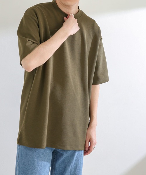 SENSE OF PLACE by URBAN RESEARCH（センスオブプレイスバイアーバンリサーチ）の「ツイルポンチTシャツ(5分袖)（Tシャツ/カットソー・メンズ・ホワイト/ブラック/カーキ・MEDIUM/LARGE）」の12枚目の写真