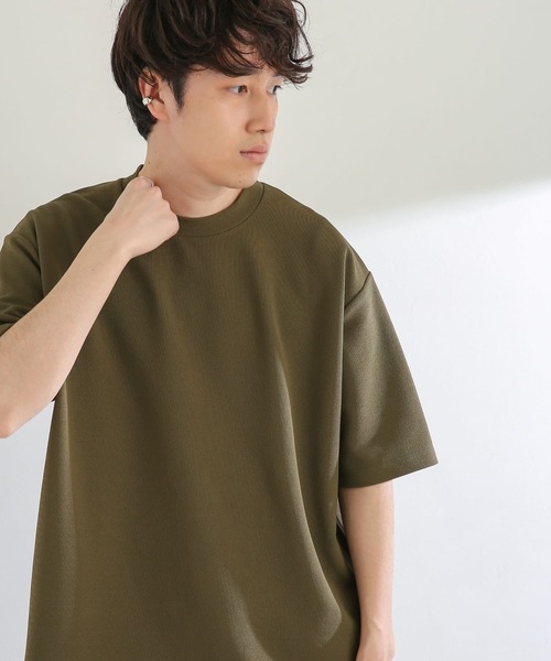 SENSE OF PLACE by URBAN RESEARCH（センスオブプレイスバイアーバンリサーチ）の「ツイルポンチTシャツ(5分袖)（Tシャツ/カットソー・メンズ・ホワイト/ブラック/カーキ・MEDIUM/LARGE）」の5枚目の写真