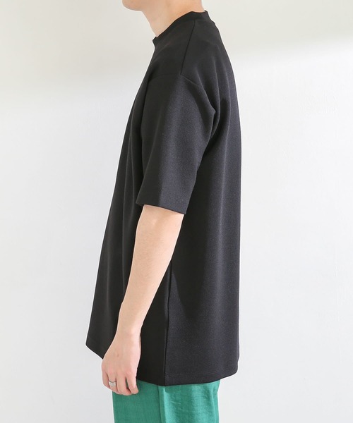 SENSE OF PLACE by URBAN RESEARCH（センスオブプレイスバイアーバンリサーチ）の「ツイルポンチTシャツ(5分袖)（Tシャツ/カットソー・メンズ・ホワイト/ブラック/カーキ・MEDIUM/LARGE）」の6枚目の写真