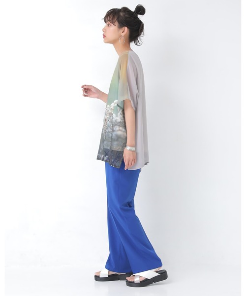 n'OrLABEL（ノアールレーベル）の「【廃盤】『フォトプリントシアートップス×タンクトップセット』（Tシャツ/カットソー・レディース・ネイビー/ライトグリーン・FREE）」の11枚目の写真