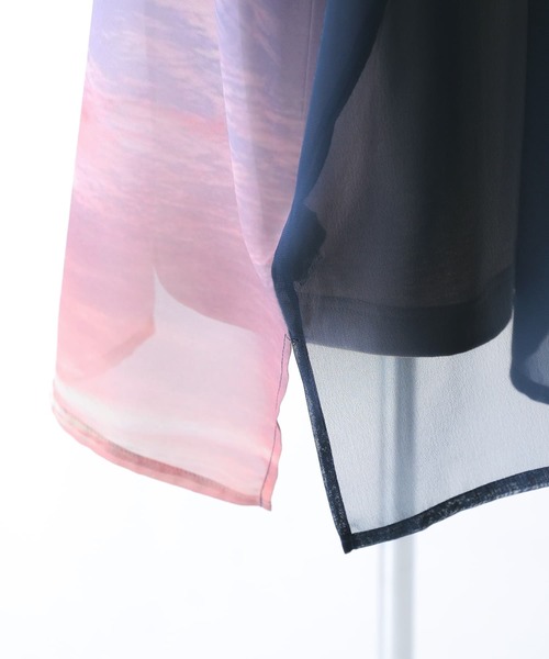 n'OrLABEL（ノアールレーベル）の「【廃盤】『フォトプリントシアートップス×タンクトップセット』（Tシャツ/カットソー・レディース・ネイビー/ライトグリーン・FREE）」の20枚目の写真