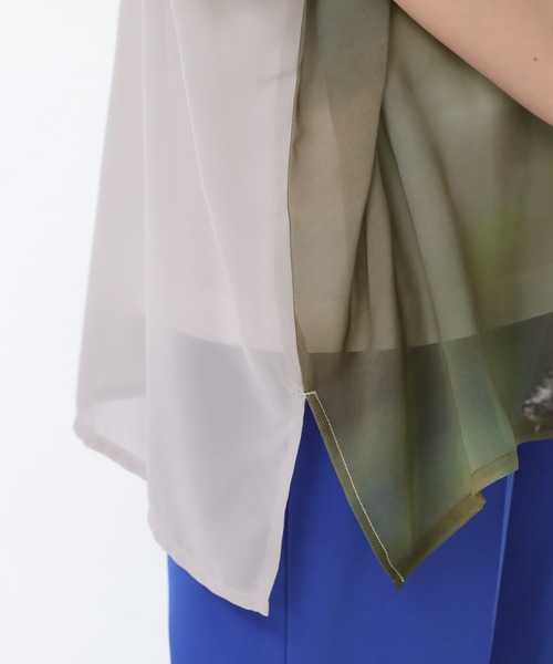 n'OrLABEL（ノアールレーベル）の「【廃盤】『フォトプリントシアートップス×タンクトップセット』（Tシャツ/カットソー・レディース・ネイビー/ライトグリーン・FREE）」の8枚目の写真