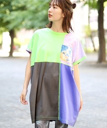 吸汗速乾ブロッキングワンピース