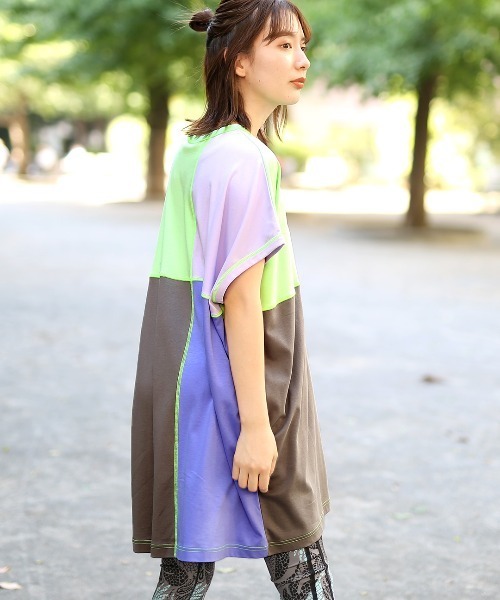 チチカカ（チチカカ）の「吸汗速乾ブロッキングワンピース（チュニック・レディース・その他1/その他2・FREE）」の6枚目の写真