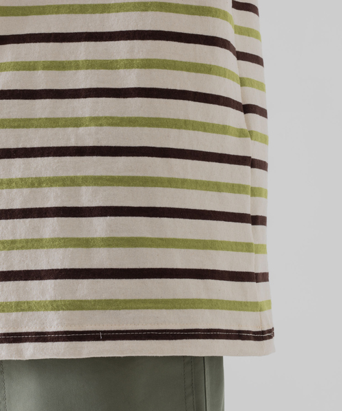 Barbarian(バーバリアン)の「【BARBARIAN / バーバリアン】 8oz ライト ウェイト ヘンリーネック ボーダーTシャツ(Tシャツ/カットソー・メンズ・アイボリー/ネイビー/グレー・S/M/L/XL)」の12枚目の写真