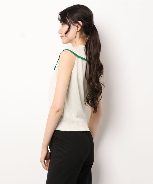 TINA：JOJUN（ティーナジョジュン）の「オーガニックコットン ビッグカラーニット TINA：JOJUN（ニット/セーター・レディース・ブラック/ネイビー/アイボリー・M）」の12枚目の写真