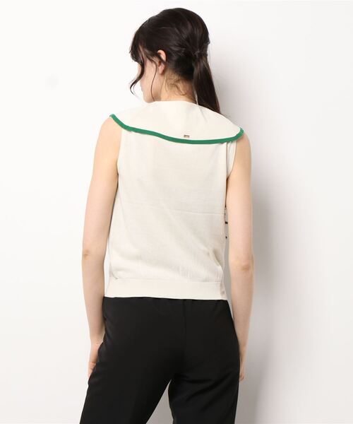 TINA：JOJUN（ティーナジョジュン）の「オーガニックコットン ビッグカラーニット TINA：JOJUN（ニット/セーター・レディース・ブラック/ネイビー/アイボリー・M）」の15枚目の写真