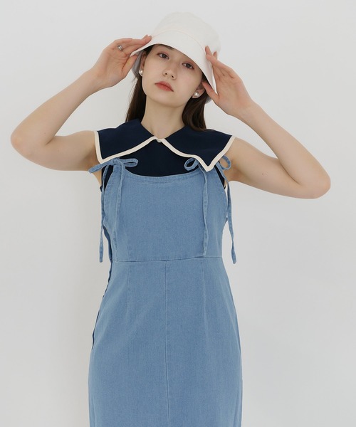 TINA：JOJUN（ティーナジョジュン）の「オーガニックコットン ビッグカラーニット TINA：JOJUN（ニット/セーター・レディース・ブラック/ネイビー/アイボリー・M）」の13枚目の写真