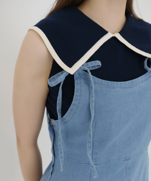 TINA：JOJUN（ティーナジョジュン）の「オーガニックコットン ビッグカラーニット TINA：JOJUN（ニット/セーター・レディース・ブラック/ネイビー/アイボリー・M）」の17枚目の写真