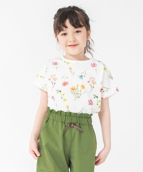 BRANSHES（ブランシェス）の「花柄半袖Tシャツ（Tシャツ/カットソー・キッズ・ピンク/オフホワイト・120/110/100/140/90/130/150）」の12枚目の写真