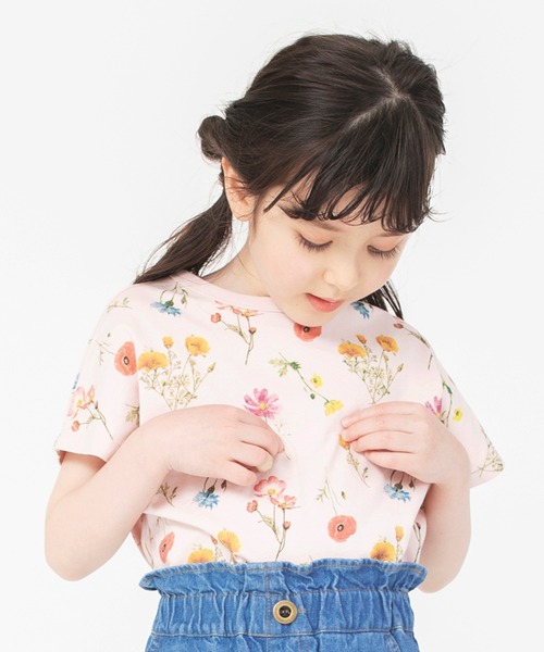 BRANSHES（ブランシェス）の「花柄半袖Tシャツ（Tシャツ/カットソー・キッズ・ピンク/オフホワイト・120/110/100/140/90/130/150）」の22枚目の写真