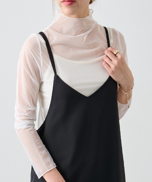 COLONY 2139（コロニートゥーワンスリーナイン）の「【5色展開！】シアーネットメロー長袖プルオーバー（Tシャツ/カットソー・レディース・ブラック/ピンク/グリーン/オレンジ/オフホワイト・FREE）」の15枚目の写真