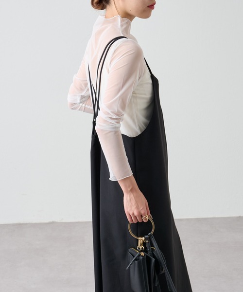 COLONY 2139（コロニートゥーワンスリーナイン）の「【5色展開！】シアーネットメロー長袖プルオーバー（Tシャツ/カットソー・レディース・ブラック/ピンク/グリーン/オレンジ/オフホワイト・FREE）」の6枚目の写真