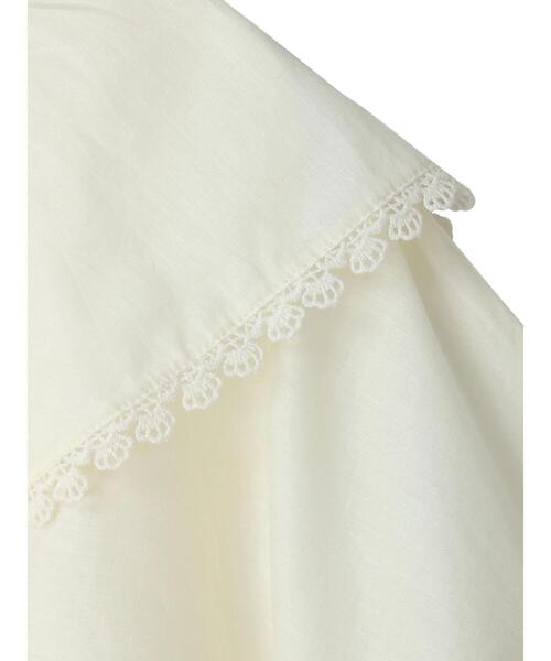 Green Parks(グリーンパークス)の「I 襟付きフリルブラウス(シャツ/ブラウス・レディース・ブラック/オフホワイト・FREE)」の17枚目の写真