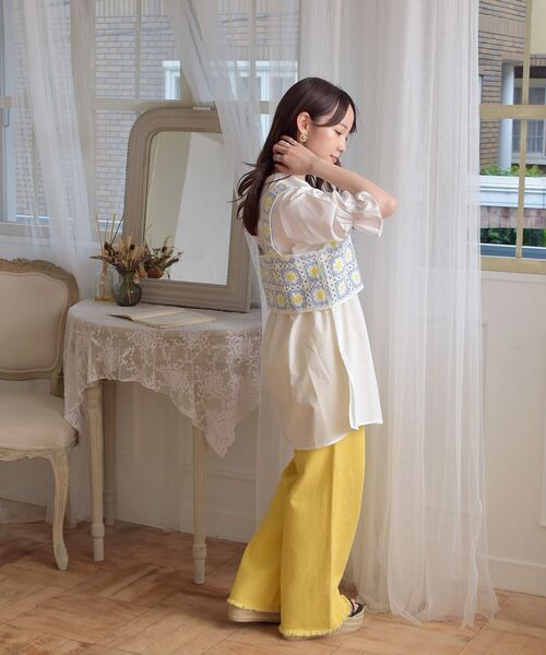 ems excite(エムズエキサイト)の「【セットアイテム】花柄クロシェベストSET(ベスト・レディース・オレンジ/グリーン/ブルー・FREE)」の18枚目の写真