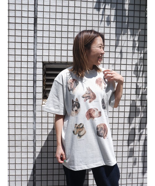 BEAVER(ビーバー)の「Hub PRODUCTS/ハブプロダクツ CAT/DOG TEE(Tシャツ/カットソー・レディース・ホワイト/オートミール・MEDIUM/LARGE/X-LARGE)」の9枚目の写真