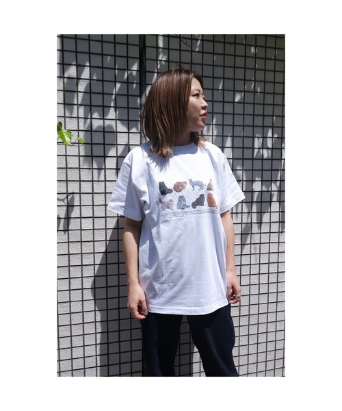 BEAVER(ビーバー)の「Hub PRODUCTS/ハブプロダクツ CAT/DOG TEE(Tシャツ/カットソー・レディース・ホワイト/オートミール・MEDIUM/LARGE/X-LARGE)」の3枚目の写真