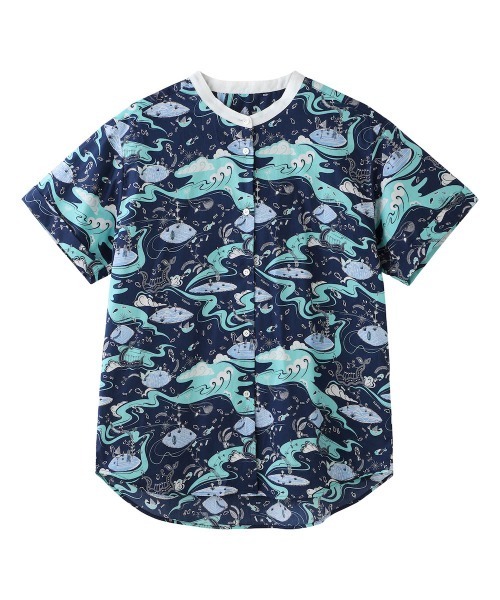LA MARINE FRANCAISE 半袖チュニック　リバティ柄　未使用品 LA MARINE FRANCAISE 半袖チュニック リバティ柄 未使用品 トップス
