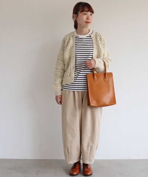 chambre de charme（シャンブルドゥシャーム）の「cdc ネパールハンドニット ”キンカン柄”2wayプルオーバー（ニット/セーター・レディース・オフホワイト/グレイッシュベージュ・FREE）」の10枚目の写真