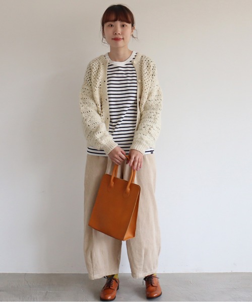 chambre de charme（シャンブルドゥシャーム）の「cdc ネパールハンドニット ”キンカン柄”2wayプルオーバー（ニット/セーター・レディース・オフホワイト/グレイッシュベージュ・FREE）」の11枚目の写真