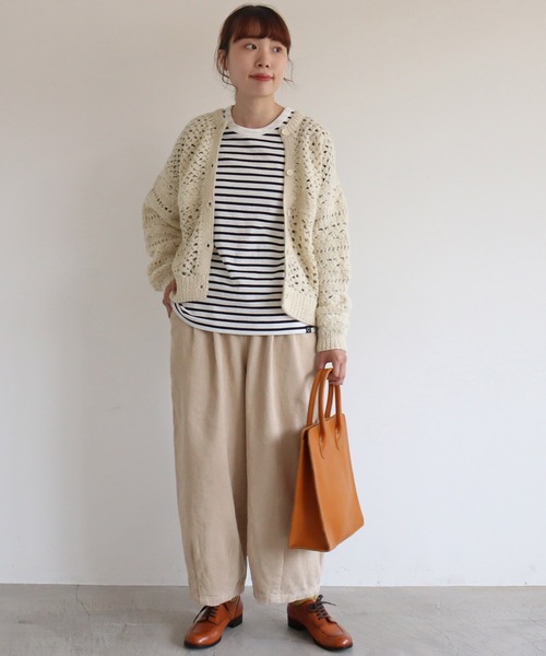 chambre de charme（シャンブルドゥシャーム）の「cdc ネパールハンドニット ”キンカン柄”2wayプルオーバー（ニット/セーター・レディース・オフホワイト/グレイッシュベージュ・FREE）」の16枚目の写真