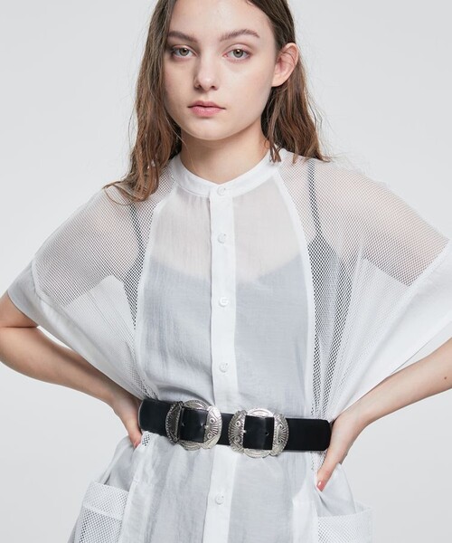 TOGA PULLA（トーガ　プルラ）の「【TOGA PULLA(トーガプルラ)】ダブルバックルコンチョベルト TP22-AH220（ベルト・レディース・ブラック・FREE）」の6枚目の写真