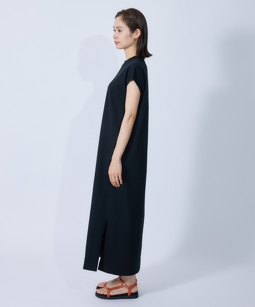 ROPE'（ロペ）の「リサイクルコットンジャージーキャップスリーブワンピース（ワンピース・レディース・ブラック/ブラウン・38）」の6枚目の写真