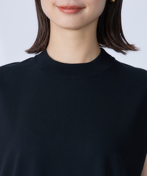 ROPE'（ロペ）の「リサイクルコットンジャージーキャップスリーブワンピース（ワンピース・レディース・ブラック/ブラウン・38）」の9枚目の写真