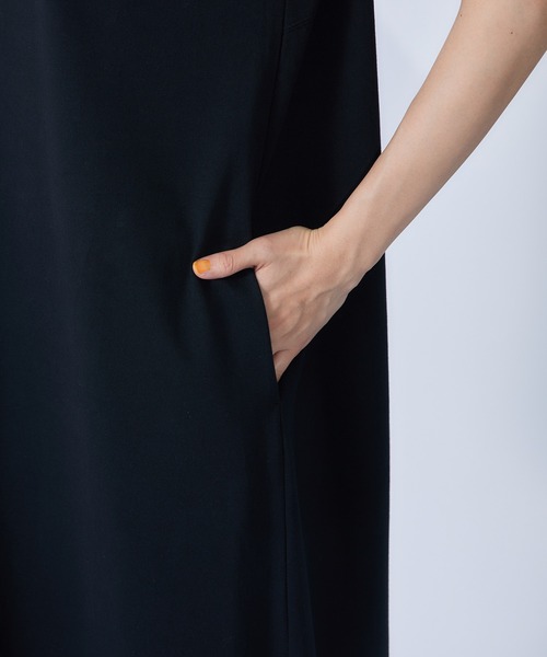 ROPE'（ロペ）の「リサイクルコットンジャージーキャップスリーブワンピース（ワンピース・レディース・ブラック/ブラウン・38）」の4枚目の写真