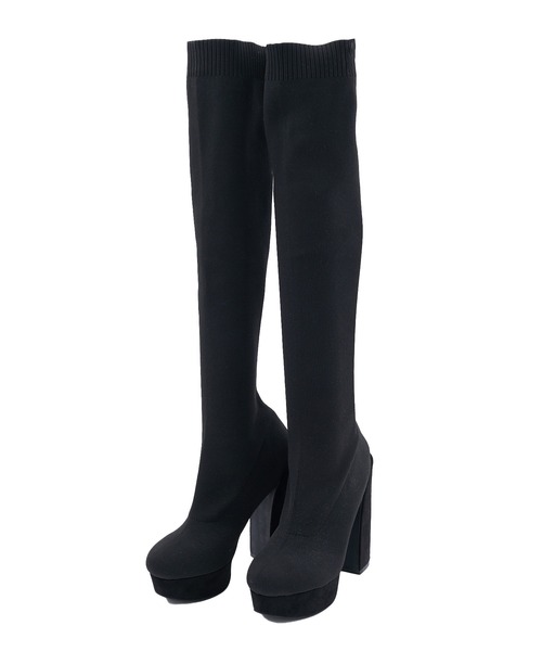 SPIRALGIRL（スパイラルガール）の「【丈が選べる SHORT】美脚ニーハイブーツ（ブーツ・レディース・ブラック・SMALL/MEDIUM/LARGE）」の7枚目の写真