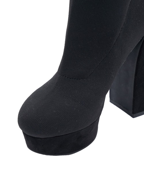 SPIRALGIRL（スパイラルガール）の「【丈が選べる SHORT】美脚ニーハイブーツ（ブーツ・レディース・ブラック・SMALL/MEDIUM/LARGE）」の9枚目の写真