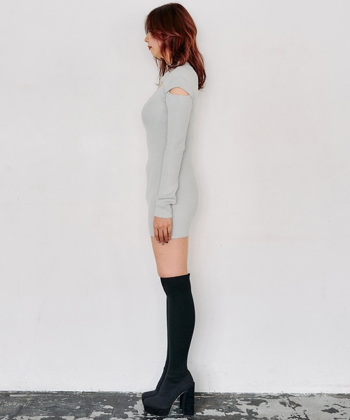 SPIRALGIRL（スパイラルガール）の「【丈が選べる SHORT】美脚ニーハイブーツ（ブーツ・レディース・ブラック・SMALL/MEDIUM/LARGE）」の3枚目の写真