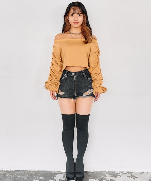 SPIRALGIRL（スパイラルガール）の「【丈が選べる SHORT】美脚ニーハイブーツ（ブーツ・レディース・ブラック・SMALL/MEDIUM/LARGE）」の18枚目の写真