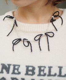 SPINNS（スピンズ）の「4リボンビーズネックレス（ネックレス）」