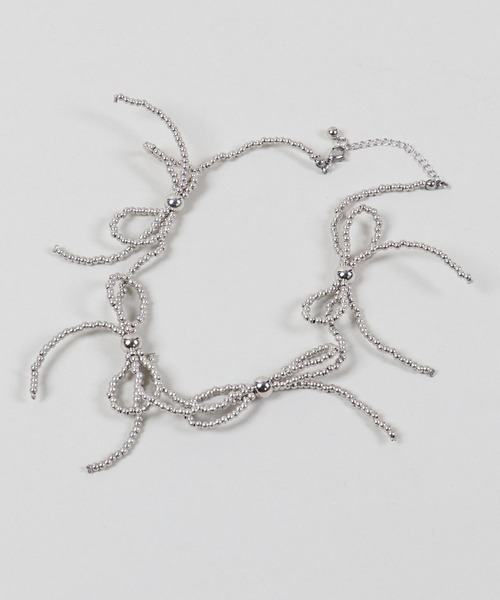 SPINNS（スピンズ）の「4リボンビーズネックレス（ネックレス・レディース・クリア/シルバー/ブラック系その他/A・ONESIZE）」の19枚目の写真