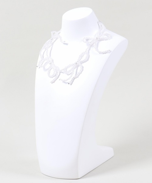 SPINNS（スピンズ）の「4リボンビーズネックレス（ネックレス・レディース・クリア/シルバー/ブラック系その他/A・ONESIZE）」の12枚目の写真