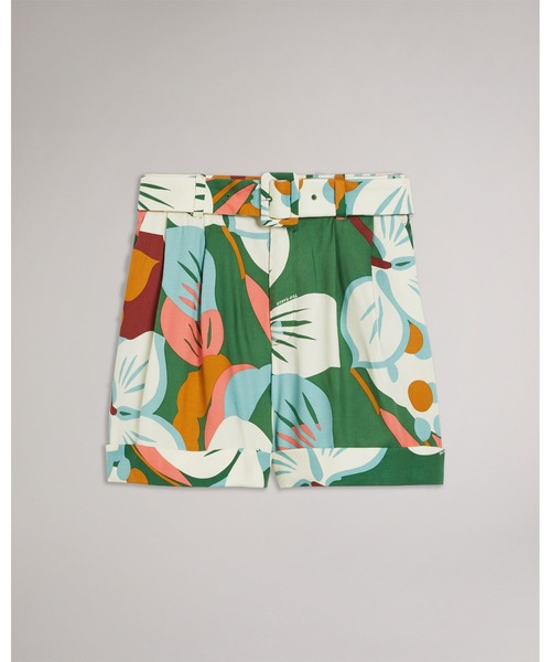 Ted Baker（テッドベーカー）の「ERLENA トロピカルプリント ショートパンツ（その他パンツ・レディース・グリーン・0/2/1）」の7枚目の写真