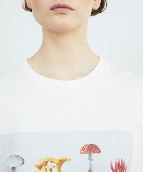 FRAPBOIS（フラボア）の「マッシュルームT（Tシャツ/カットソー・レディース・ホワイト/ネイビー・1/2）」の5枚目の写真