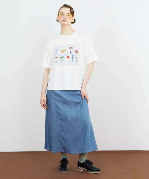 FRAPBOIS（フラボア）の「マッシュルームT（Tシャツ/カットソー・レディース・ホワイト/ネイビー・1/2）」の12枚目の写真