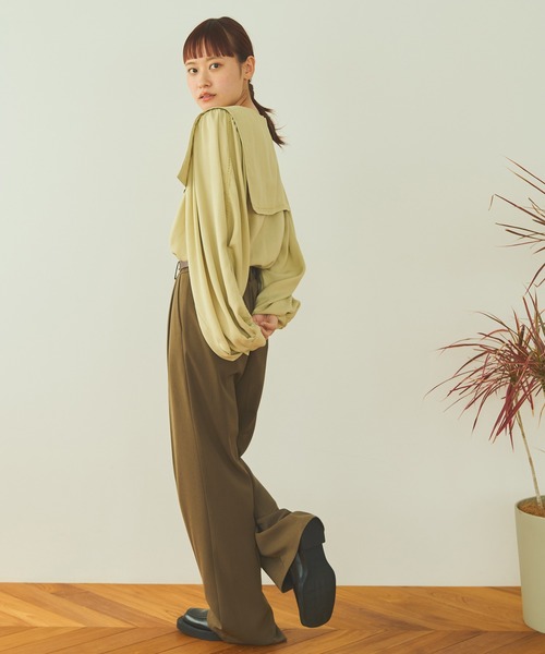 Crisp（クリスプ）の「センタープレスパンツ（チノパンツ・レディース・ベージュ/ブラウン/アイボリー・FREE）」の21枚目の写真