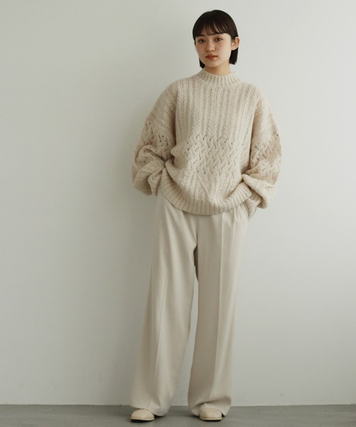 Crisp（クリスプ）の「センタープレスパンツ（チノパンツ・レディース・ベージュ/ブラウン/アイボリー・FREE）」の10枚目の写真