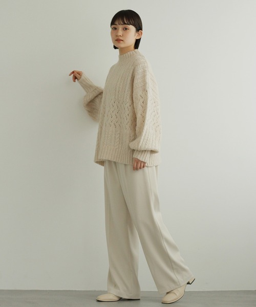 Crisp（クリスプ）の「センタープレスパンツ（チノパンツ・レディース・ベージュ/ブラウン/アイボリー・FREE）」の11枚目の写真