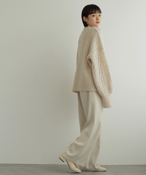 Crisp（クリスプ）の「センタープレスパンツ（チノパンツ・レディース・ベージュ/ブラウン/アイボリー・FREE）」の13枚目の写真