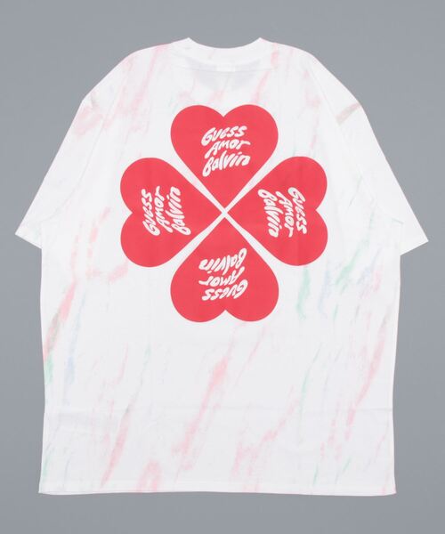 GUESS ORIGINALS(ゲスオリジナルズ)の「GUESS x J BALVIN/ゲス×ジェイバルヴィン/GO J BALVIN MARBLE T-SHIRTS(Tシャツ/カットソー・メンズ・ホワイト・L/XL/M)」の7枚目の写真