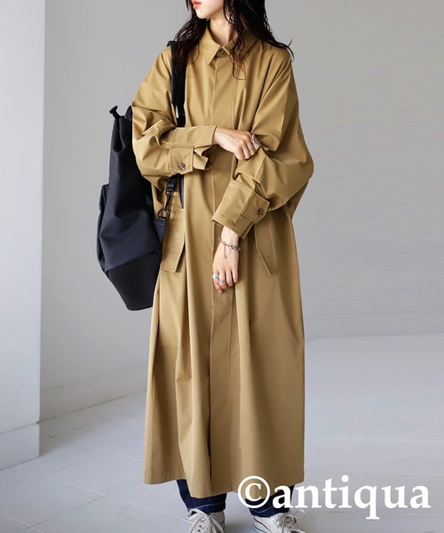 antiqua（アンティカ）の「トラッド×モード。ドルマンステンカラーコート（ステンカラーコート・レディース・ブラック/ベージュ・FREE）」の16枚目の写真