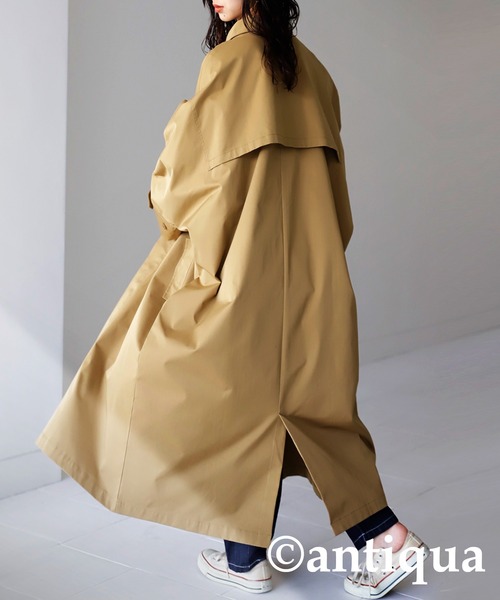 antiqua（アンティカ）の「トラッド×モード。ドルマンステンカラーコート（ステンカラーコート・レディース・ブラック/ベージュ・FREE）」の19枚目の写真