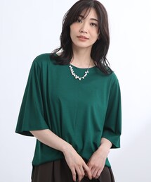 Reflect（リフレクト）の「◆【UVカット/接触冷感/洗える】五分丈スリーブプルオーバー（Tシャツ/カットソー・レディース）」
